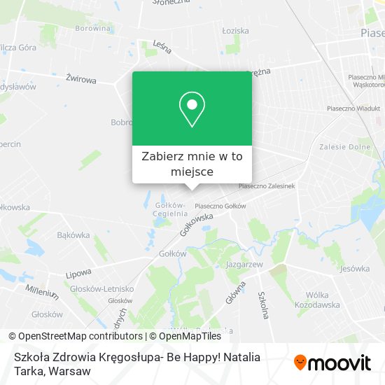 Mapa Szkoła Zdrowia Kręgosłupa- Be Happy! Natalia Tarka