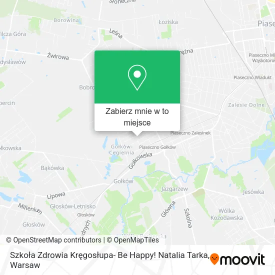 Mapa Szkoła Zdrowia Kręgosłupa- Be Happy! Natalia Tarka