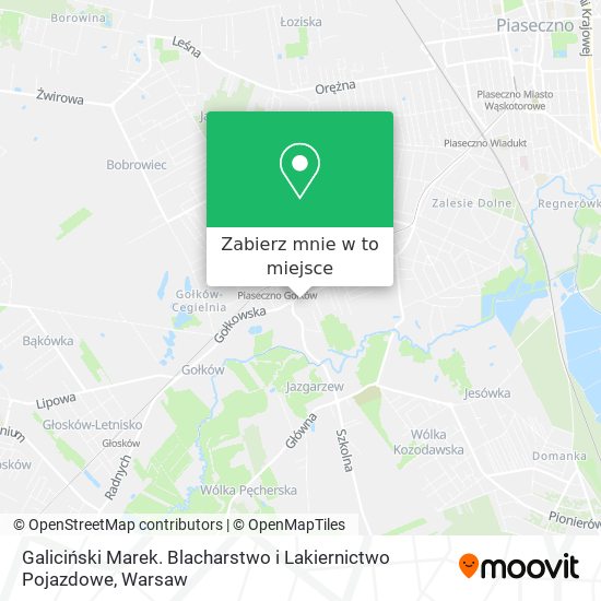 Mapa Galiciński Marek. Blacharstwo i Lakiernictwo Pojazdowe