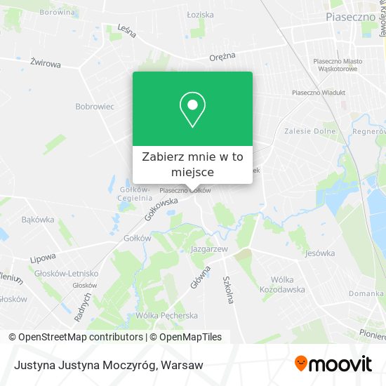 Mapa Justyna Justyna Moczyróg