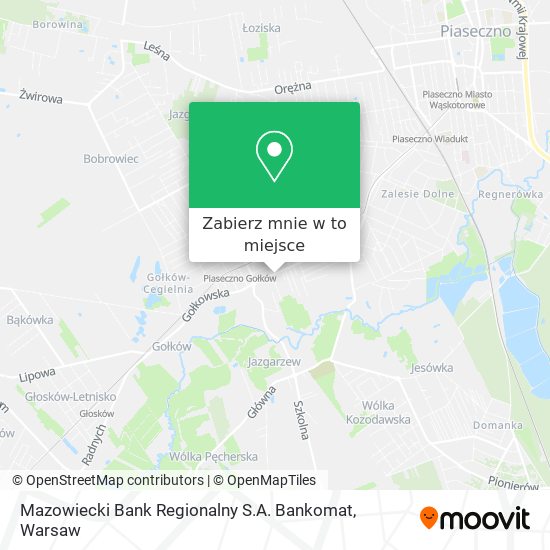 Mapa Mazowiecki Bank Regionalny S.A. Bankomat