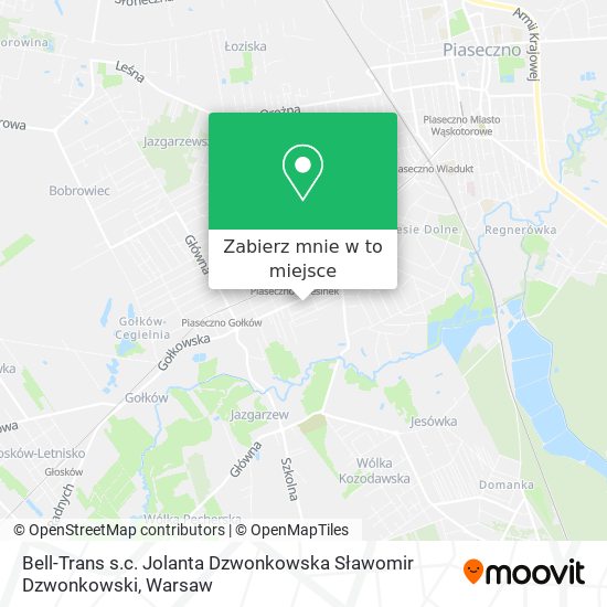 Mapa Bell-Trans s.c. Jolanta Dzwonkowska Sławomir Dzwonkowski