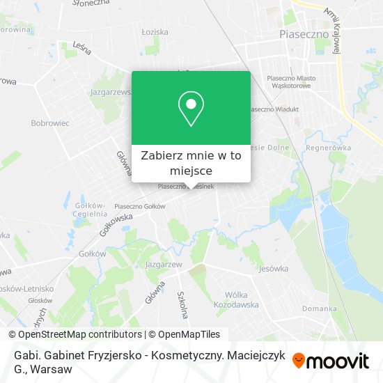 Mapa Gabi. Gabinet Fryzjersko - Kosmetyczny. Maciejczyk G.