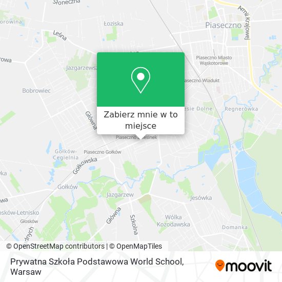 Mapa Prywatna Szkoła Podstawowa World School