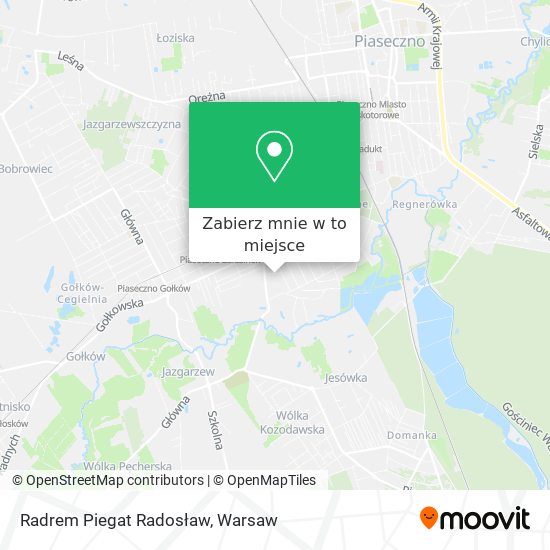 Mapa Radrem Piegat Radosław