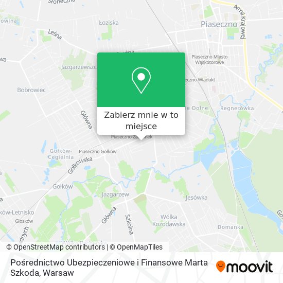 Mapa Pośrednictwo Ubezpieczeniowe i Finansowe Marta Szkoda