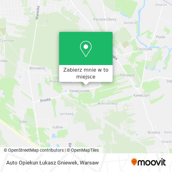 Mapa Auto Opiekun Łukasz Gniewek