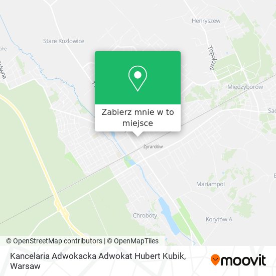 Mapa Kancelaria Adwokacka Adwokat Hubert Kubik