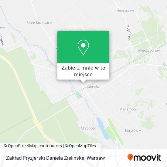 Mapa Zakład Fryzjerski Daniela Zielińska