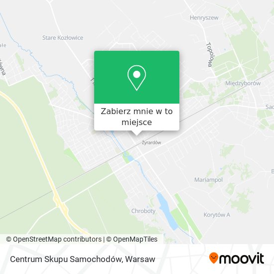 Mapa Centrum Skupu Samochodów