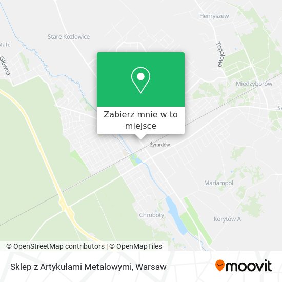 Mapa Sklep z Artykułami Metalowymi