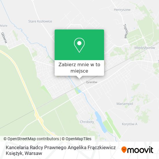 Mapa Kancelaria Radcy Prawnego Angelika Frączkiewicz Księżyk