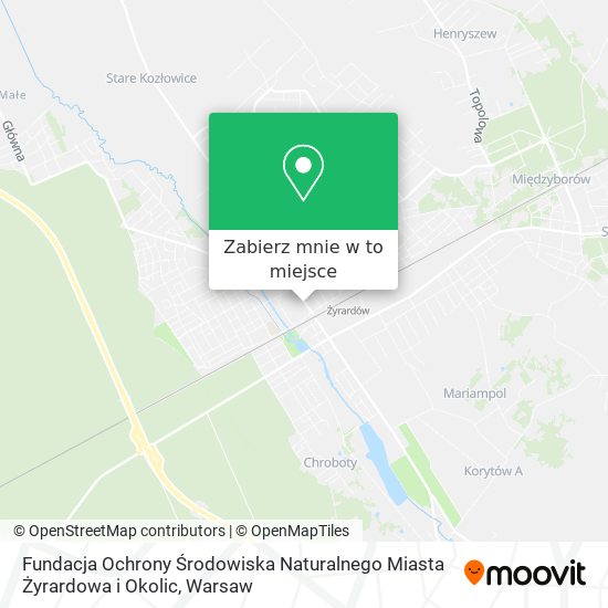 Mapa Fundacja Ochrony Środowiska Naturalnego Miasta Żyrardowa i Okolic