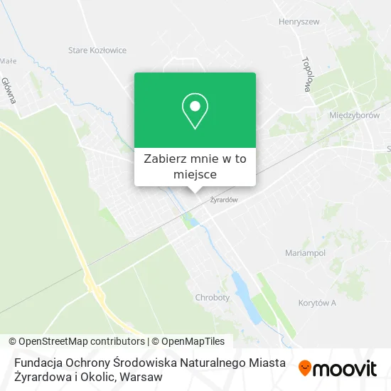 Mapa Fundacja Ochrony Środowiska Naturalnego Miasta Żyrardowa i Okolic