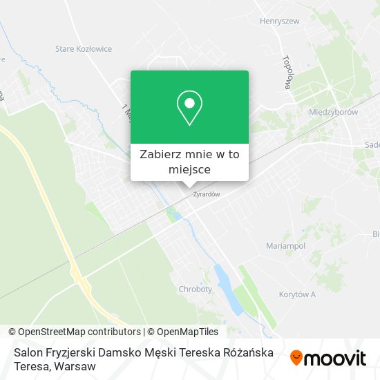 Mapa Salon Fryzjerski Damsko Męski Tereska Różańska Teresa