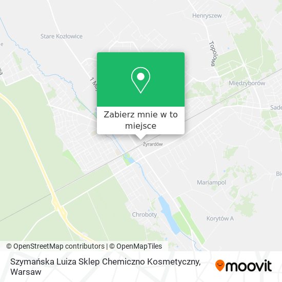 Mapa Szymańska Luiza Sklep Chemiczno Kosmetyczny