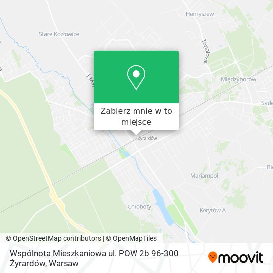 Mapa Wspólnota Mieszkaniowa ul. POW 2b 96-300 Żyrardów