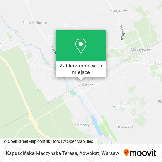 Mapa Kapuścińska-Mączyńska Teresa, Adwokat