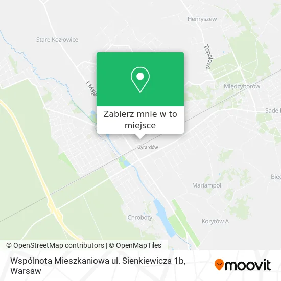 Mapa Wspólnota Mieszkaniowa ul. Sienkiewicza 1b