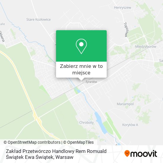 Mapa Zakład Przetwórczo Handlowy Rem Romuald Świątek Ewa Świątek