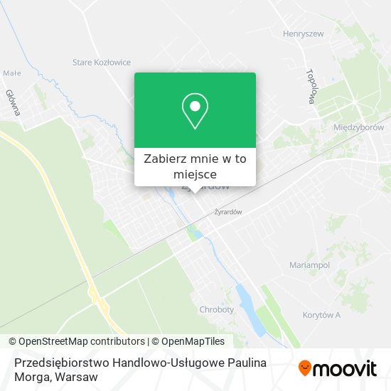 Mapa Przedsiębiorstwo Handlowo-Usługowe Paulina Morga