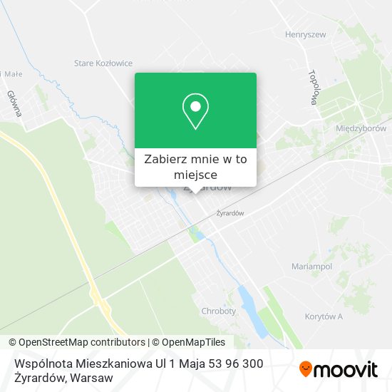 Mapa Wspólnota Mieszkaniowa Ul 1 Maja 53 96 300 Żyrardów