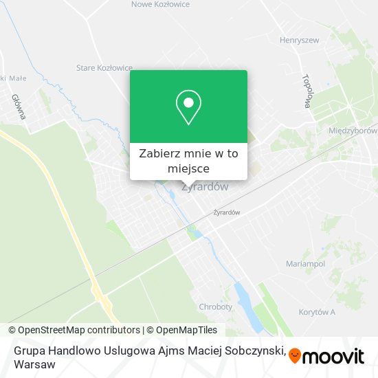 Mapa Grupa Handlowo Uslugowa Ajms Maciej Sobczynski