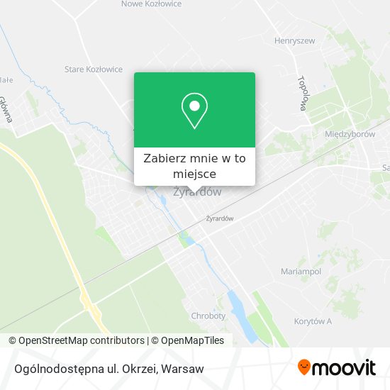 Mapa Ogólnodostępna ul. Okrzei