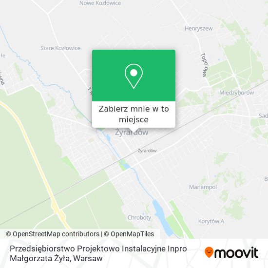 Mapa Przedsiębiorstwo Projektowo Instalacyjne Inpro Małgorzata Żyła