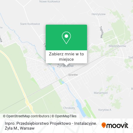 Mapa Inpro. Przedsiębiorstwo Projektowo - Instalacyjne. Żyła M.