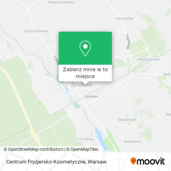 Mapa Centrum Fryzjersko-Kosmetyczne