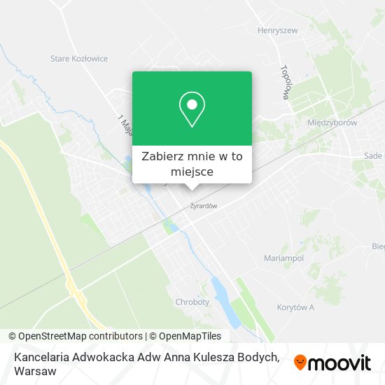 Mapa Kancelaria Adwokacka Adw Anna Kulesza Bodych