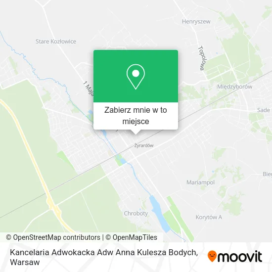 Mapa Kancelaria Adwokacka Adw Anna Kulesza Bodych