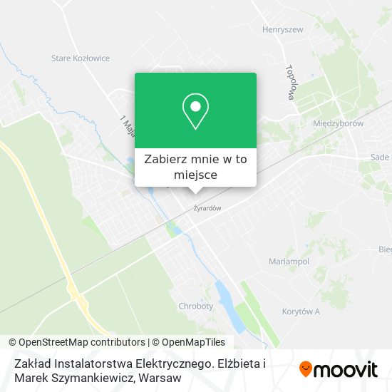 Mapa Zakład Instalatorstwa Elektrycznego. Elżbieta i Marek Szymankiewicz