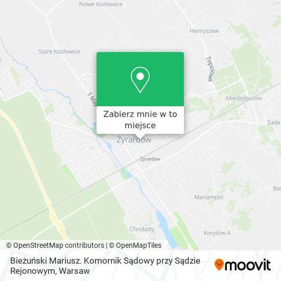 Mapa Bieżuński Mariusz. Komornik Sądowy przy Sądzie Rejonowym