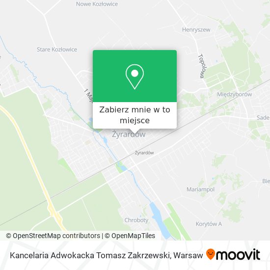 Mapa Kancelaria Adwokacka Tomasz Zakrzewski