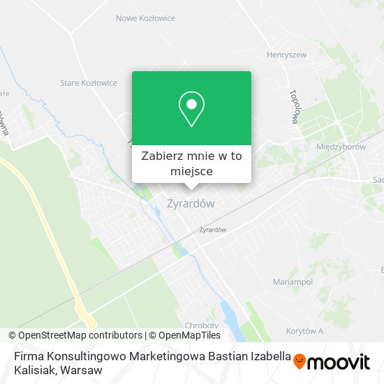 Mapa Firma Konsultingowo Marketingowa Bastian Izabella Kalisiak