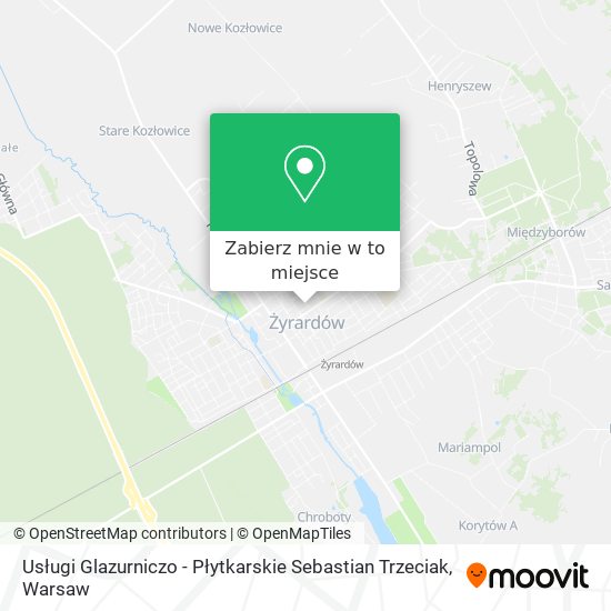 Mapa Usługi Glazurniczo - Płytkarskie Sebastian Trzeciak