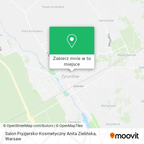 Mapa Salon Fryzjersko-Kosmetyczny Anita Zielińska