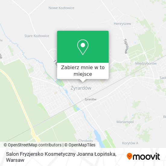 Mapa Salon Fryzjersko Kosmetyczny Joanna Łopińska