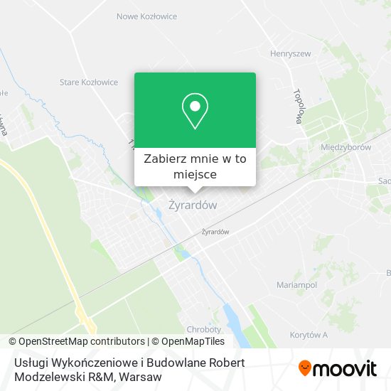 Mapa Usługi Wykończeniowe i Budowlane Robert Modzelewski R&M