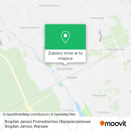 Mapa Bogdan Jarosz Pośrednictwo Ubezpieczeniowe Bogdan Jarosz