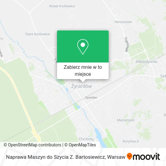 Mapa Naprawa Maszyn do Szycia Z. Bartosiewicz