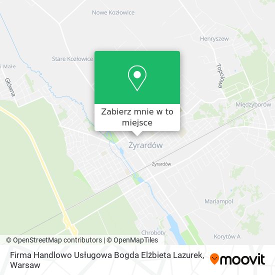 Mapa Firma Handlowo Usługowa Bogda Elżbieta Lazurek