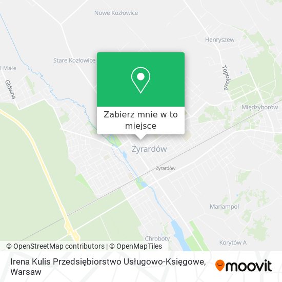 Mapa Irena Kulis Przedsiębiorstwo Usługowo-Księgowe