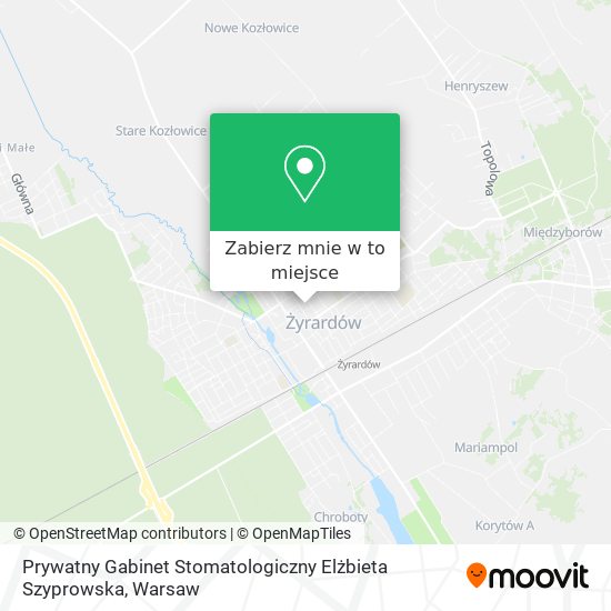 Mapa Prywatny Gabinet Stomatologiczny Elżbieta Szyprowska