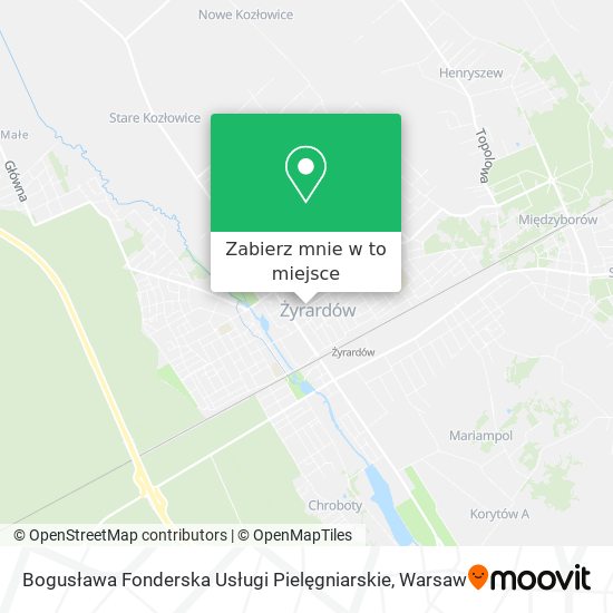 Mapa Bogusława Fonderska Usługi Pielęgniarskie