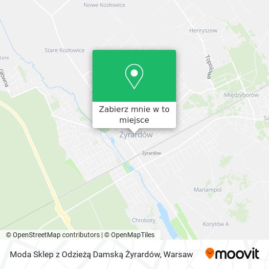 Mapa Moda Sklep z Odzieżą Damską Żyrardów