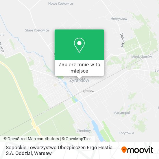 Mapa Sopockie Towarzystwo Ubezpieczeń Ergo Hestia S.A. Oddział