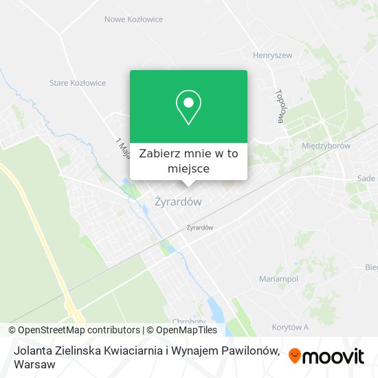 Mapa Jolanta Zielinska Kwiaciarnia i Wynajem Pawilonów